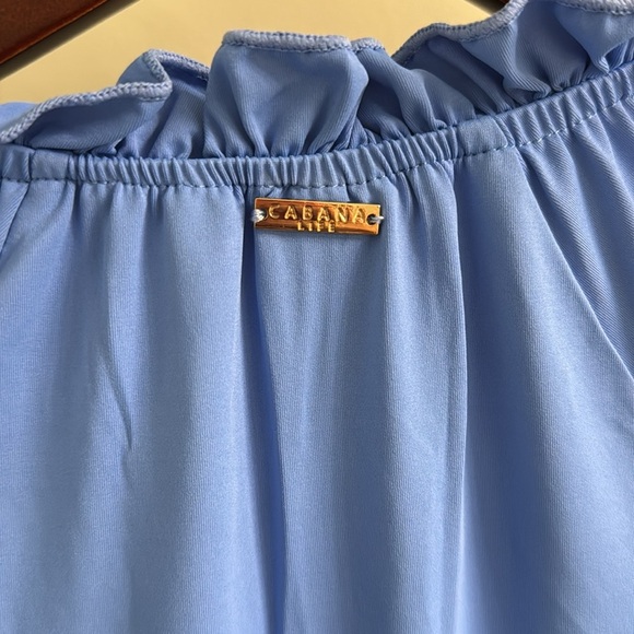 Cabana Life Periwinkle Blue Tiered Ruffle Dress - Picture 7 of 8